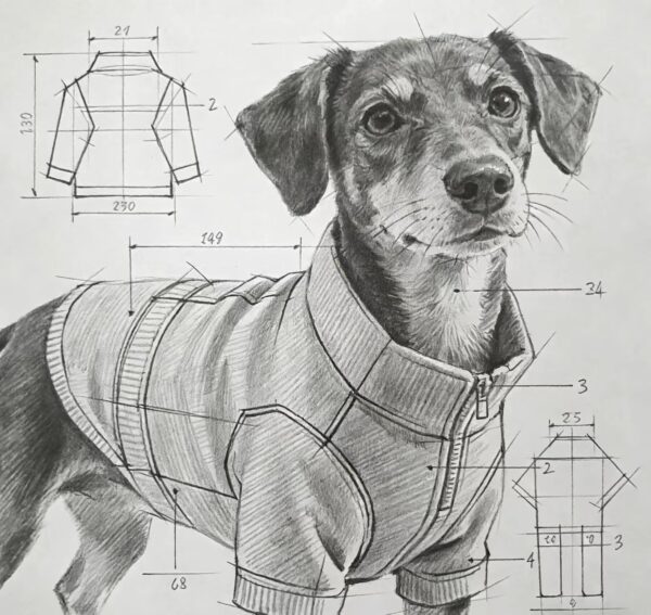 Luxury Pet Outfit Design Sketches - Personalized Concepts (Manufacturing Excluded)