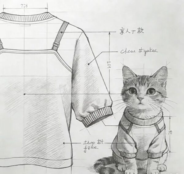 Luxury Pet Outfit Design Sketches - Personalized Concepts (Manufacturing Excluded)