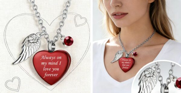 Forever in My Heart Cremation Necklace – Commemorative Jewelry