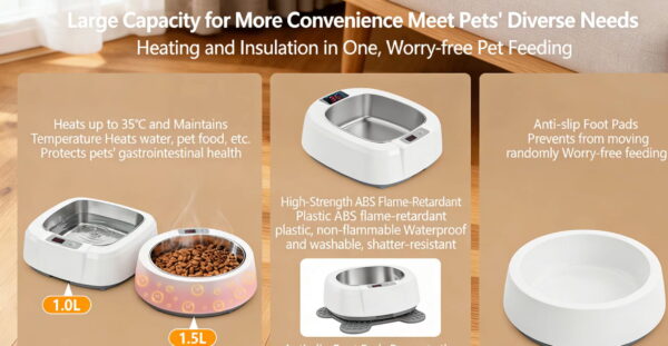 Smart Pet Bowl 35°C 🐶🐱 Keep Food Warm All Day!