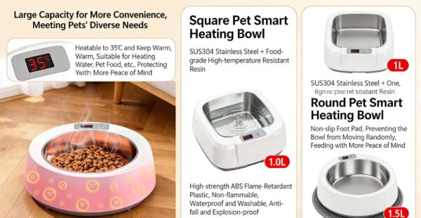 Smart Pet Bowl 35°C 🐶🐱 Keep Food Warm All Day!