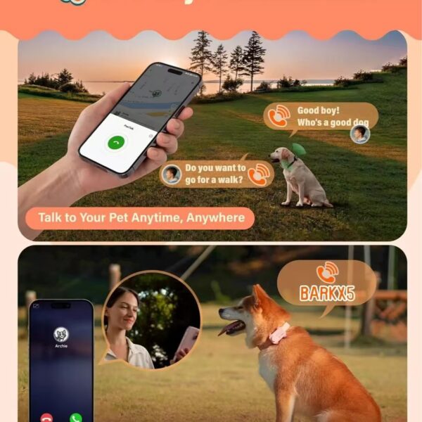 Pet tracking devices that allow you to contact your pet if it gets lost.