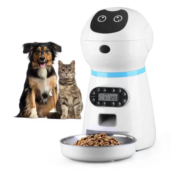 Smart Automatic Pet Feeder for Cats & Dogs – Timed Portion Control with Voice Recording