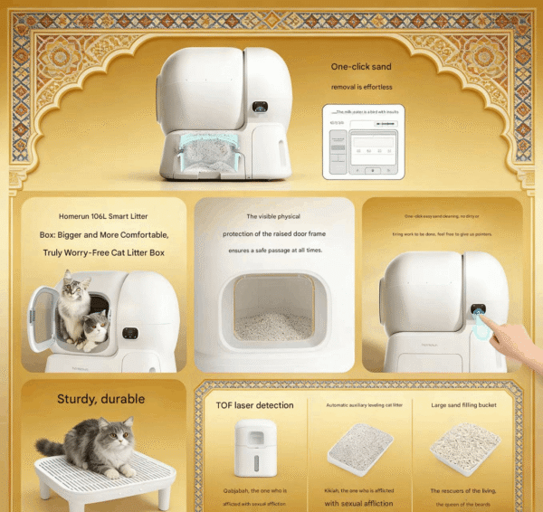 Smart Self-Cleaning Cat Litter Box with Auto Refill & Odor Control