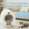 AI Smart Self-Cleaning Cat Litter Box | APP Remote Control