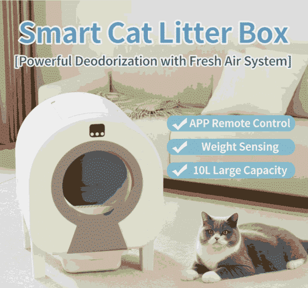 AI Smart Self-Cleaning Cat Litter Box | APP Remote Control