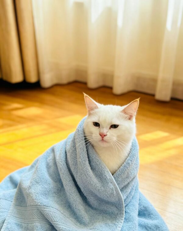 Luxury Thick Cotton Pet Towel – Super Absorbent Quick Dry for Dogs & Cats