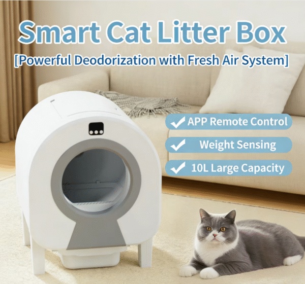 AI Smart Self-Cleaning Cat Litter Box | APP Remote Control
