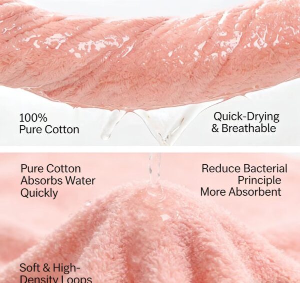Luxury Thick Cotton Pet Towel – Super Absorbent Quick Dry for Dogs & Cats