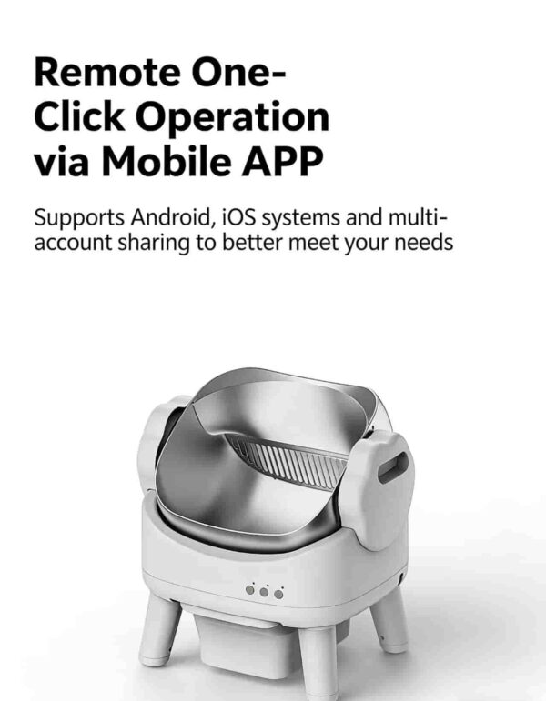 Smart Self-Cleaning Cat Litter Box – Open Stainless Steel Automatic Cat Toilet with APP Control