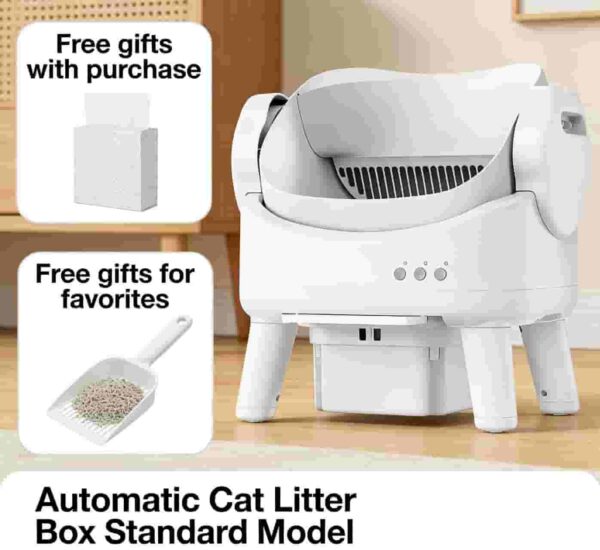 Smart Self-Cleaning Cat Litter Box – Open Stainless Steel Automatic Cat Toilet with APP Control