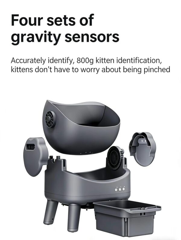 Smart Self-Cleaning Cat Litter Box – Open Stainless Steel Automatic Cat Toilet with APP Control