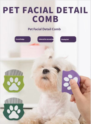 Pet Facial & Flea Comb, Ultra-Fine Safe Teeth Grooming Tool for Dogs & Cats