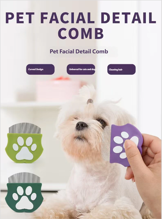 Pet Facial & Flea Comb: An Ultra-Fine, Safe Grooming Tool Designed Specifically for Dogs and Cats