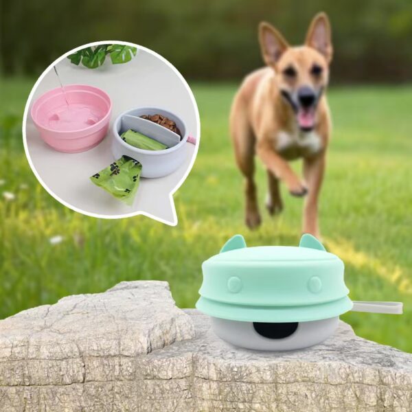 微信图片_20260505190959_1706_37 3-in-1 Collapsible Pet Travel Bowl, Portable Dog Cat Food Water Bowl with Lid, Leak-Proof & Easy Clean for Walking Hiking