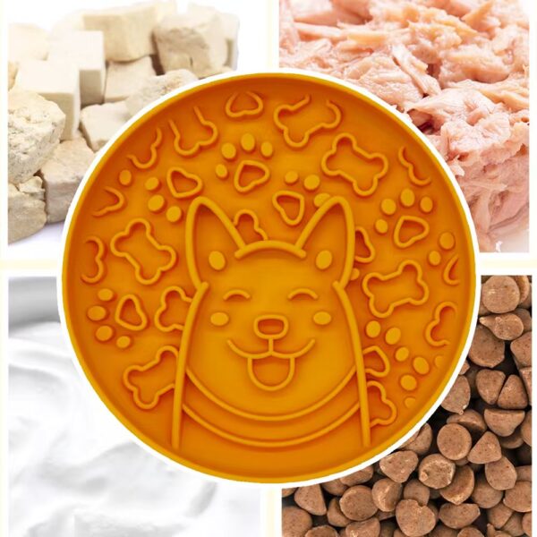 微信图片_20260505193927_1726_37 Silicone Slow Feeder Dog Bowl, Non-Slip Suction Cup Pet Slow Eating Bowl for Medium Dogs, Anti-Choking Interactive Puzzle Feeder