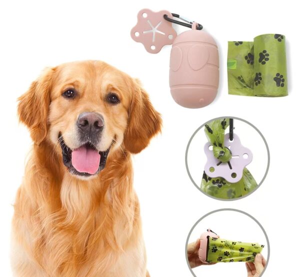 微信图片_20260505195504_1733_37 Soft Silicone Dog Poop Bag Dispenser, Portable Leak-Proof Pet Waste Bag Holder for Walking, with Clip