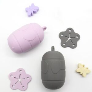 Soft Silicone Dog Poop Bag Dispenser, Portable Leak-Proof Pet Waste Bag Holder for Walking, with Clip