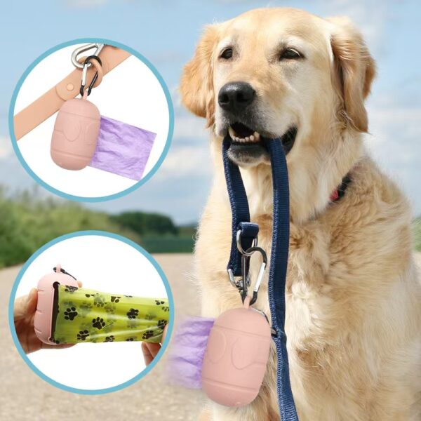 微信图片_20260505195617_1738_37 Soft Silicone Dog Poop Bag Dispenser, Portable Leak-Proof Pet Waste Bag Holder for Walking, with Clip
